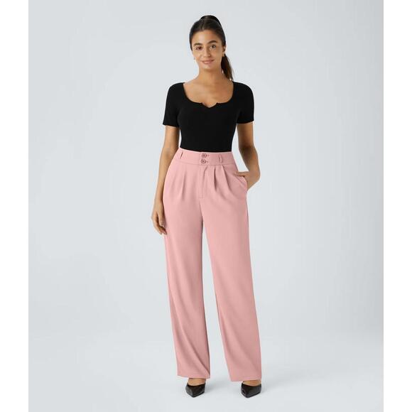 NWT Halara Flex™ High Waisted Shirred Straight Leg Work Pants Size XS Petite - Picture 6 of 7